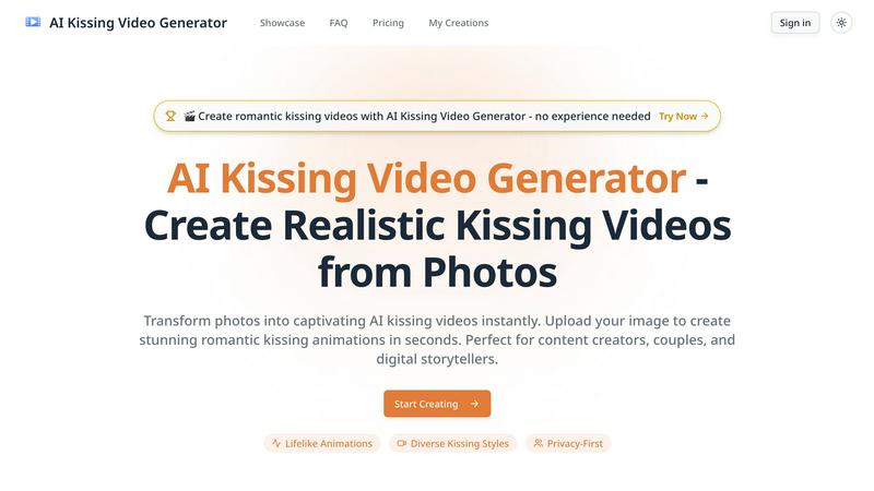 Diverse AI Kissing Style Generator