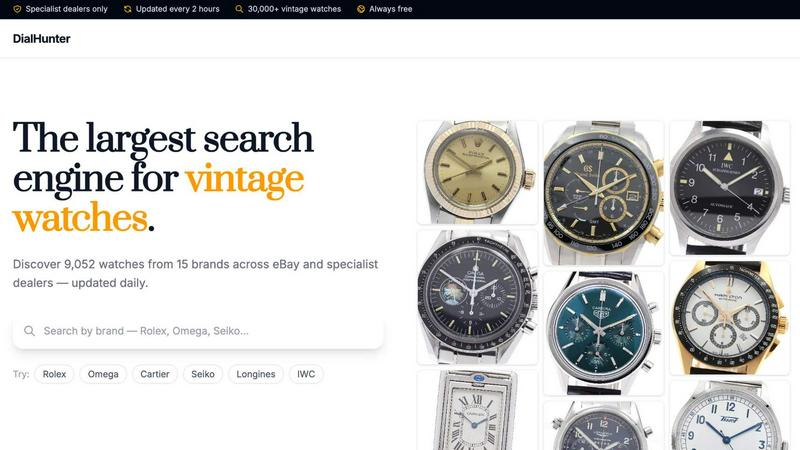 Dial Hunter application interface and features