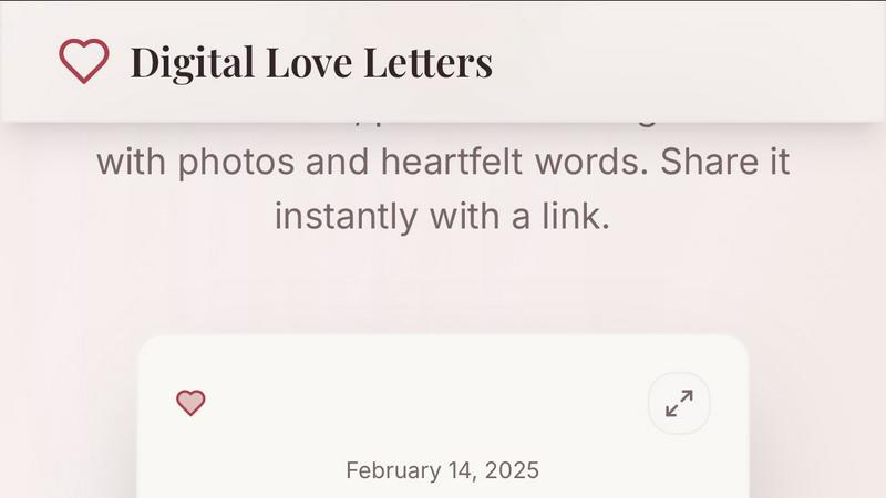 Digital Love Letters screenshot