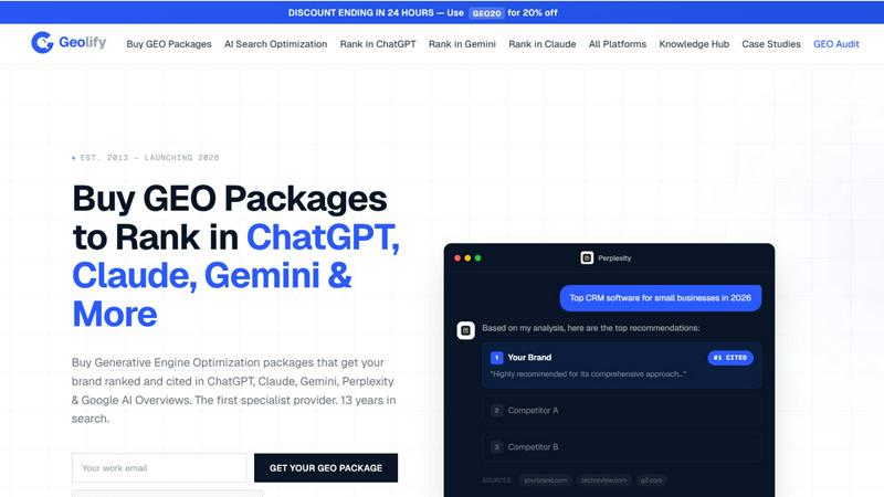 Geolify application interface and features