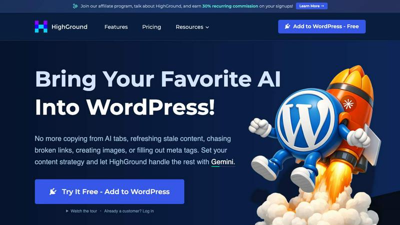 HIghGround application interface and features