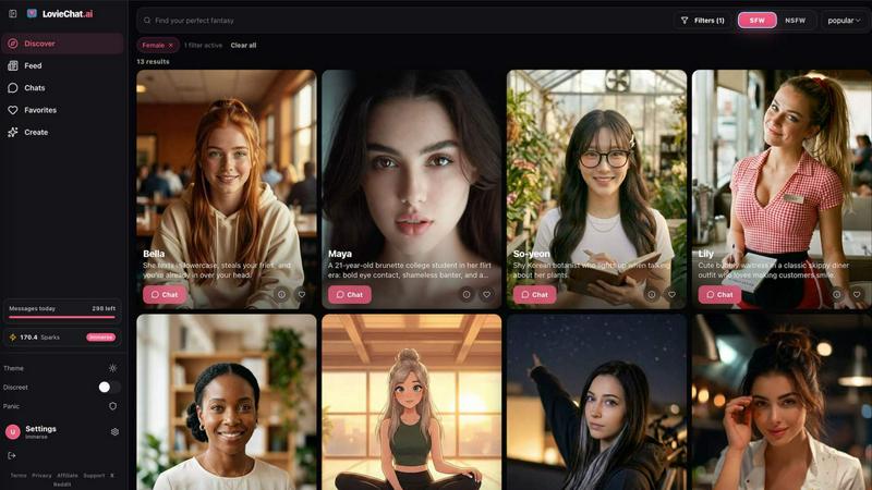 LovieChat.ai screenshot