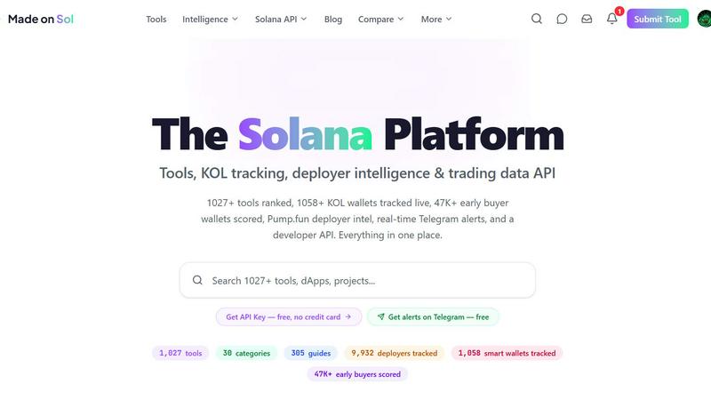 MadeOnSol application interface and features