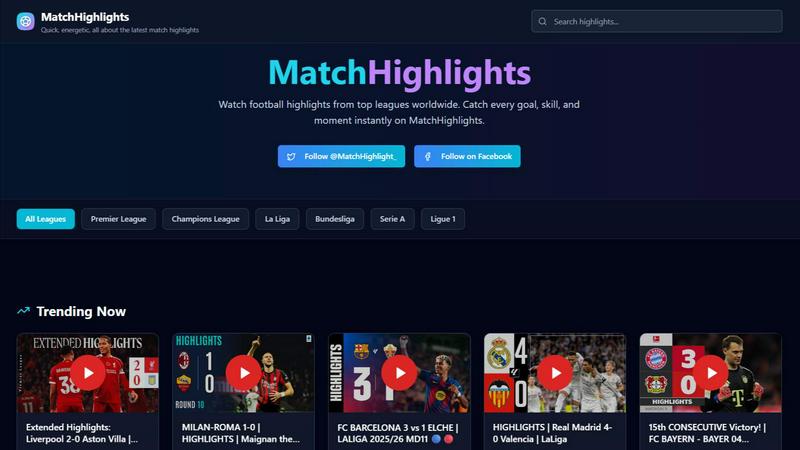 MatchHighlights - product for Lifestyle & Entertainment