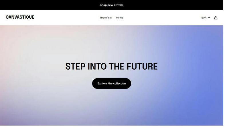 Canvastique application interface and features