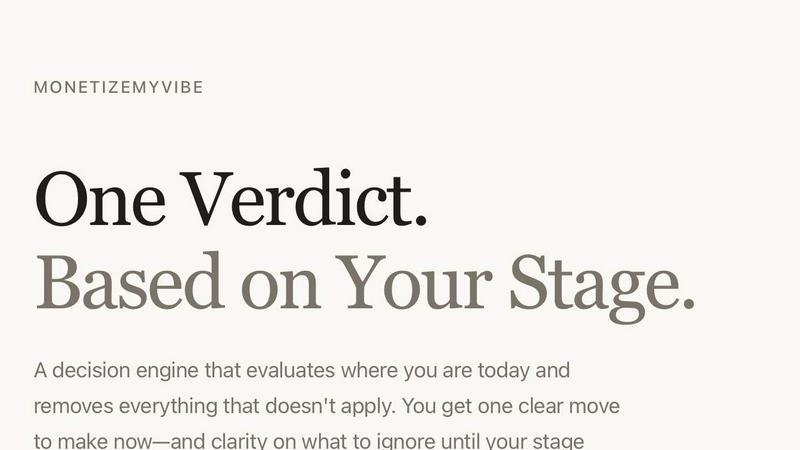 MonetizeMyVibe - product for productivity