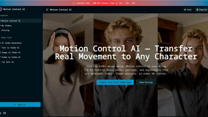Motion Control AI - product for Content Creation