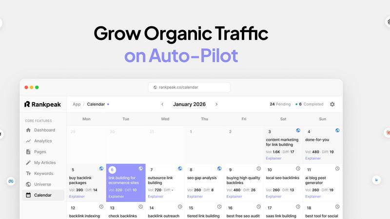 RankPeak - product for productivity