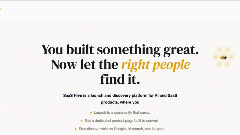 SaaS Hive application interface and features