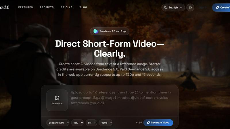 Seedance 2.0 Web & API - product for AI Assistants