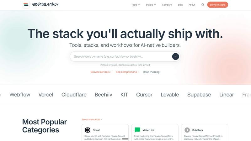 Vibetoolstack - product for Software