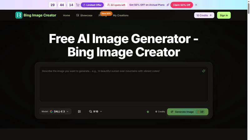 Bing Image Creator - product for Content Creation