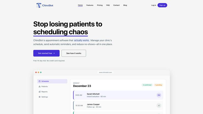ChiroSlot - product for productivity