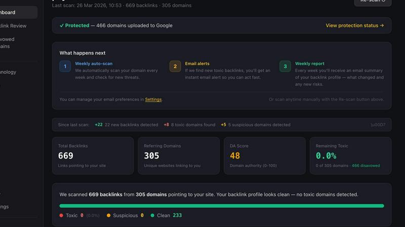 Disavow.ai screenshot