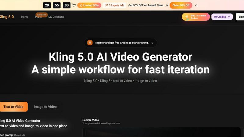 Kling 5.0 AI Video Generator - product for Content Creation