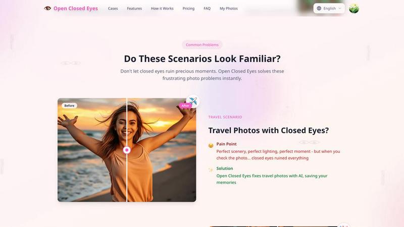 Open Closed Eyes - product for Image & Photo