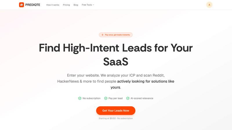 Prediqte application interface and features