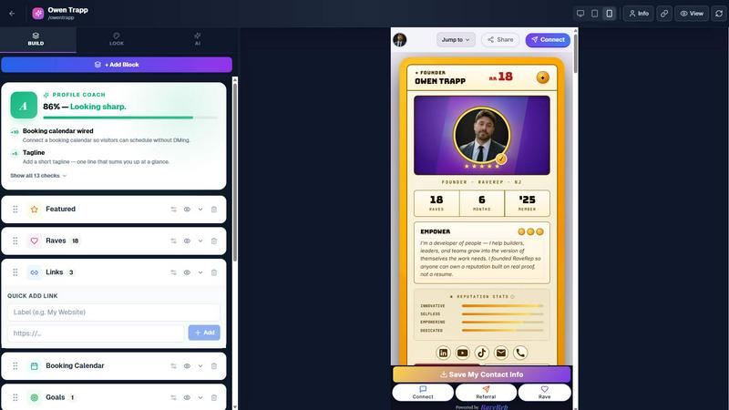 RaveRep - product for Marketing