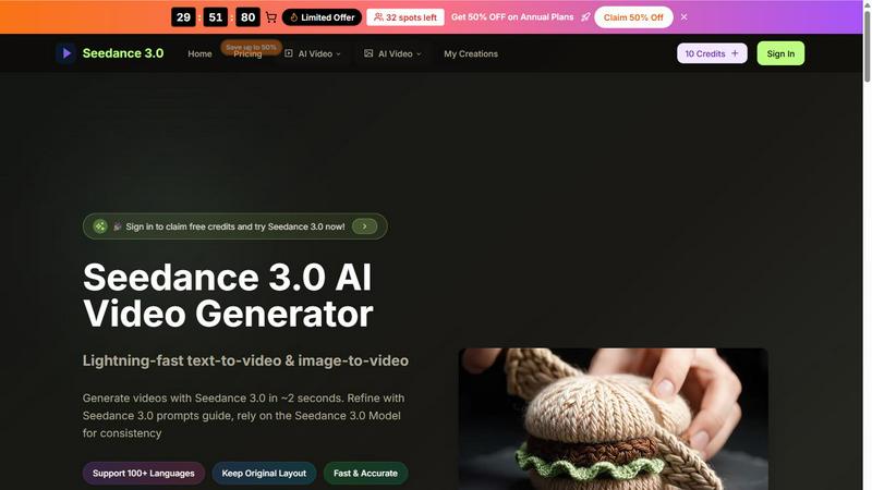 Seedance 3.0 AI Video Generator - product for Content Creation