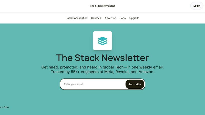 The Stack Newsletter screenshot